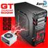 Aerocool Gt Black Advanced Ed.500W 2X Usb, 1 Fanlı,Mid-Tower Siyah Kasa