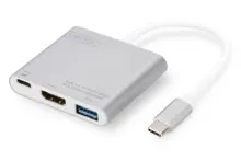 Digitus DA-70838-1 USB 3.0 Hub, USB 3.0 (USB Tip C)Hdmi Grafik Adaptörü