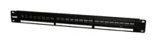 BN-PP-M24S Beek 24 Port Modüler Boş Patch Panel, Zırhlı/Ekranlı (Shielded), Arkadan Kablo Düzenleyicisi ile birlikte, 1U Yüksekliğinde, Siyah Renk, Metal