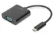 DA-70853 Digitus USB 3.1 (Gen. 1) (USB Tip C) <-> VGA Grafik Adaptörü<br>
Giriş: 1 x USB Tip C erkek (bilgisayar bağlantısı) <br>
Çıkış: 1 x VGA (HD15) dişi (Full HD)<br>
Plastik