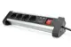 DA-70614 Digitus Ofis Tipi 4'lü Grup Priz, 2 x USB port (5V/2.4A, mobil cihazları şarj etmek için), açma/kapama düğmeli, alüminyum, siyah/gümüş renk