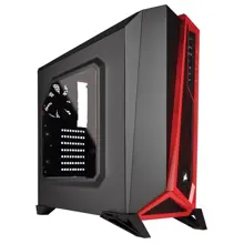 Corsair Carbide SPEC-Alpha Siyah/Kırmızı Pencereli Gaminig Mid TOWER KASA ( PSU YOK ) CC-9011085-WW