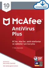 McAfee AntiVirus Plus 10 Cihaz Windows, iOS ve Android