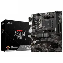 MSI A520M-A PRO DDR4 M2 PCIe NVME HDMI DVI PCIe 16X v3.0 AM4 mATX