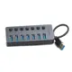 Dark Dk-Ac-Usb371 7+1 Port Adaptörlü Usb 3.0 Usb Çoklayıcı