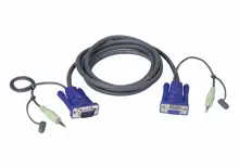 Aten-2L-2402A Vga Kablosu 1 X Hdb-15 Erkek (Vga Monitör) 1 X Mini Stereo Fiş (Hoparlör) 1 X Hdb-15 Dişi (Kvm Port) 1 X Mini Stereo Fiş (Hoparlör) 1.8 Metre Vga Cable With Audio