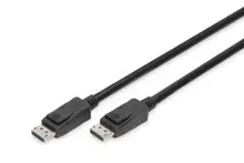 Digitus Ak-340106-030-S Displayport (Dp) Bağlantı Kablosu Dp Erkek Dp Erkek 3 Metre Kilit Mekanizmalı Ultra Hd 8K Dp 1.3/1.4 Siyah Renk