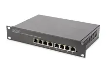 DN-80114 Digitus Yönetilemeyen 8 Port 1000Base-T Gigabit Switch Masaüstü Tip 10-Inch Duvar Kabinetleri İçin Uygun
