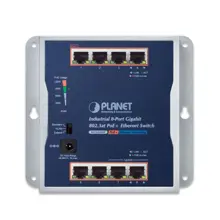 Planet PL-WGS-818HP Endüstriyel Duvar Tip Yönetilemeyen Poe+ Switch (Industrial 8-Port 10/100/1000T 802.3At Poe+ Wall-Mounted Gigabit Ethernet Switch) 8-Port 10/100/1000Base-T Ieee 802.3At/Af Poe+ Injector (Port Başına 30.8 Watt) (Poe Güç Bütçesi)