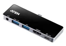 Aten-UH3238 Usb-C Travel Dock With Power Pass-Through
