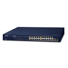 Planet PL-FGSW-2511P Yönetilemeyen Switch (Unmanaged Switch) 24 X 10/100Base-Tx 802.3At Poe+ (Port-1 İle Port-24 Arası) (Port Başına 30.8 Watt) (Poe Güç Bütçesi Maks. 190 Watt)