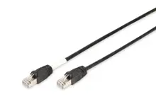 Assmann DK-1644-050/BL-OD Cat 6 S-Ftp Dış Mekan Patch Kablosu, Cu, Pe Awg 27/7, Siyah Renk, 5 Metre