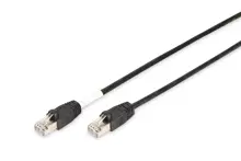 Assmann DK-1644-020/BL-OD Cat 6 S-Ftp Dış Mekan Patch Kablosu, Cu, Pe Awg 27/7, Siyah Renk, 2 Metre