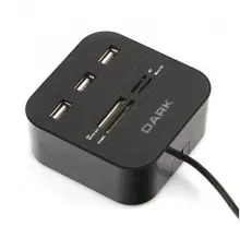 Dark Usb 2.0 Kart Okuyuculu Çoklayıcı ( Ucr202 ) Dk-Ac-Ucr202Blk