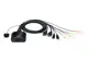 Aten-Cs22H 2 Port Usb 4K Kvm (Keyboard/Video Monitor/Mouse) Switch, Masaüstü Tip, Kvm Bağlantı Kablosu Ürüne Gömülüdür, Remote Port Selector İle Birlikte&Lt;Br&Gt;2-Port Usb 4K Hdmı Cable Kvm Switch With Remote Port Selector