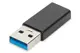 Digitus AK-300524-000-S USB Type-C Adapter Type A to C M/F 3A, 5GB, 3.0 Version Black