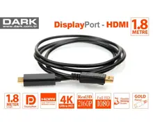 Dark DK-CB-DPXHDMIL180 Display Port 1.8 metre Altın Uçlu HDMI Kablo