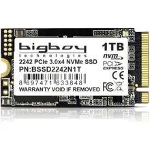 Bigboy BSSD2242N1T 1 Tb 2500-1800MB/S 2242 Pcıe 3x4 M2 Nvme SSD Harddisk