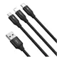 Baseus Rapıd 3In1 120 Cm Şarj Kablosu Siyah Giriş:Usb Çıkış:Type-C, Lightning, Micro Usb Cajs000001 