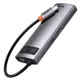 Baseus Metal Gleam 6In1 Type-C Hub Çıkış:3X Usb3.0 1X Hdmı1X Type-C Ve 1X Rj45 4K Hd5 Gb/S Giriş:Type-C Cahub-Cw0G