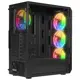 Everest X-Racer Peak 600W Temperli Camlı 4*12Cm Rgb Fan Atx Mıdı Tower Gaming Oyuncu Kasası 