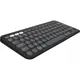 Logıtech K380S Pebble Keys 2  Siyah, 920-011859 Bluetooth Türkçe Q Multimedya Mini Klavye