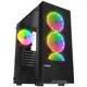 Everest Dusk Peak 600W Temperli Cam 4X12Cm Rgb Fan Atx Mıdı Tower Gamıng Oyuncu Kasası 
