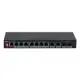 Dahua Pfs3210-8Et2Gf-96 8+4 10/100 Yönetilemez +2 Port Gb. +2 Sfp Port 8 Port Poe 96W Metal Kasa