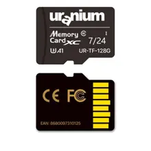 128 Gb Uranıum Ur-Tf-128G Mıcro Sd Card U3 7/24 Surveıllance 100/50Mbs Industrıal Hafıza Kartı (3 Yıl Garanti) 