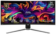 MSI 34.18 MAG 341CQP QD-OLED 3440x1440 (UWQHD) 21:9 CURVE 1800R QD-OLED 175HZ 0.03MS ADAPTIVE-SYNC GAMING MONITOR