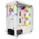 Rampage ZUKO 600W 80+ BRONZE Beyaz 4-14cm Rainbow Fan Metal Panel Temper Camlı Oyuncu Kasası