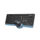 A4 TECH FG1035 MAVİ Q MM 2.4G KABLOSUZ KLAVYE MOUSE SET