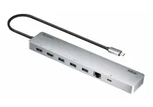 ATEN-UH3240 11-in-1 USB-C Multiport Dock with Power Pass-Through