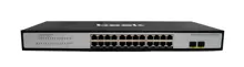 BN-GS-1242S Beek Yönetilemeyen Gigabit Switch<br>
24 x 10/100/1000Mbps port<br>
2 x 1000Base-X SFP yuva<br>
Fansız<br>
Beek 24 Ports Gigabit Ethernet Switch with 2G SFP