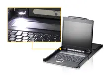 ATEN-CL1308NA 19” LCD KVM Switch, Amerikan Klavyeli