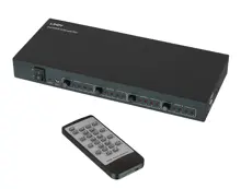 LIN-38152 4 x 4 HDMI 4K UHD Matrix Switch, uzaktan kumanda ünitesi dahil<br>
4x4 HDMI 4K30 Matrix