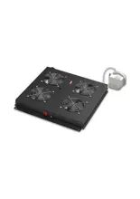 Lande LN-FAN-THM-4FFS-BL Fan Modulü 4 lü fan modülü Termostatlı RAL 9005 Siyah Dikili tip