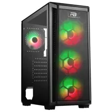 PowerBoost PB-T001BB 750w 80+ Bronze Full Siyah Mesh Panel RGB fan kasa T01BB