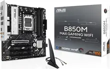 ASUS MB B850M MAX GAMING WIFI AMD B850 AM5 DDR5 8000 DP HDMI 3X M2 USB3.2 WİFİ 6 + BT AURA RGB MATX 256GB’A KADAR RAM DESTEĞİ, 8+2+1 GÜÇ AŞAMALARI, 1X