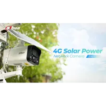 DAHUA IPC-HFW2441DG-4G-SP-B-MAX, 4Mpix, 3,6mm Lens, H265+, 30Mt Gece Görüşü, Dahili Mikrofon, IP67,  Solar(Güneş Enerjili) IP Kamera