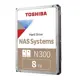 TOSHIBA N300 8 TB 7200 RPM 512MB  MN10ADA800S SATA3 180TB/Y NAS
