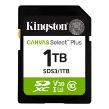 Kingston SDS3/1TB 1TB SDXC Canvas Select Plus Gen3 150MB-s C10 UHS-I U3 V30 Hafıza Kartı