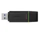 Kingston DTXG2/256GB - 256GB Portable USB 3.2 Gen 1 DataTraveler Exodia Black-Green Flash Bellek
