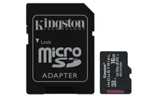 Kingston 16GB - SDCIT2/16GB MicroSDHC Industrial C10 A1 pSLC Card + SD Adapter Hafıza Kartı