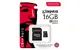 Kingston 16GB - SDCIT2/16GB MicroSDHC Industrial C10 A1 pSLC Card + SD Adapter Hafıza Kartı