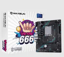 Maxsun H610M 666 WIFI LGA1700 DDR5 6000 Mhz M.2 HDMI mAtx Intel Anakart MS-H610-666-WIFI6-D5