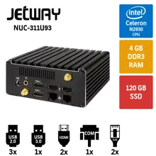 Jetway NUC-311U93 Intel Celeron N2930 4GB 120GB SSD Endüstriyel Mini Pc