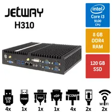 Jetway H310 Intel Core i3 9100 8GB 120GB SSD Endüstriyel Mini Pc