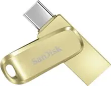 128GB Ultra Dual Drive Luxe USB3.2 Gen1 Type-C Flash Bellek Gold - SDDDC4-128G-G46GD