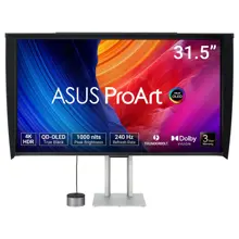 ASUS ProArt PA32UCDMR-K 31.5 QD-OLED 3840x2160 0.1ms 240Hz 250cd Thunderbolt DP HDMI USB-C Hoparlör VESA 3YIL ULTRA SLIM PD 96W  HDR HLG  DOBLY VISION  %99 DCI-P3  THUNDERBOLT DESTEĞİ  CALMAN DESTEĞİ  MONİTÖR